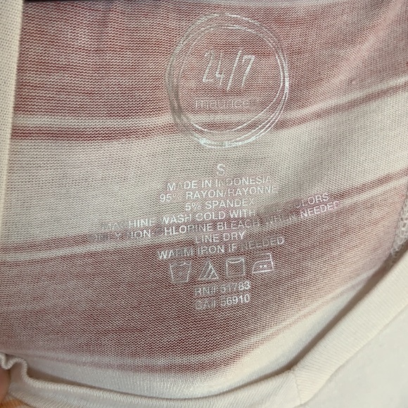 Maurices | 24/7 V-Neck Tank W/ Multi Color Stripes - Picture 2 of 4